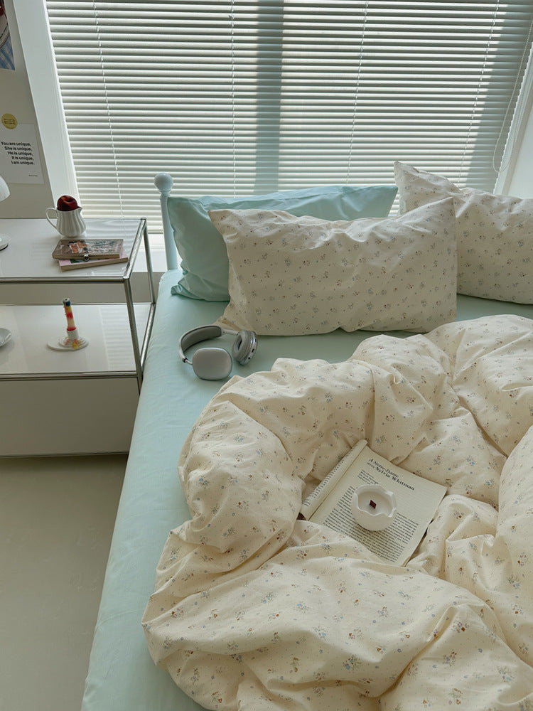 Small Flower Cotton Bed Sheet Set