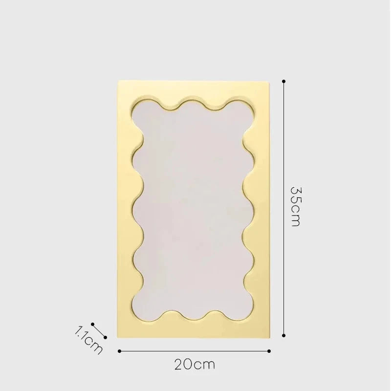 Rectangular Wavy Desktop Mirror