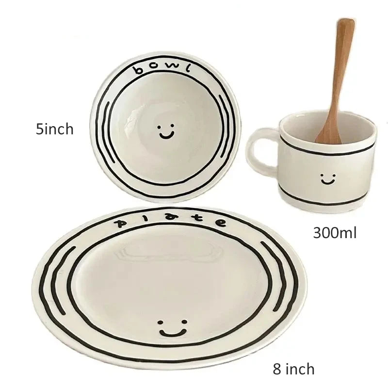Ceramic Plate , Cup (5″ / 8″)