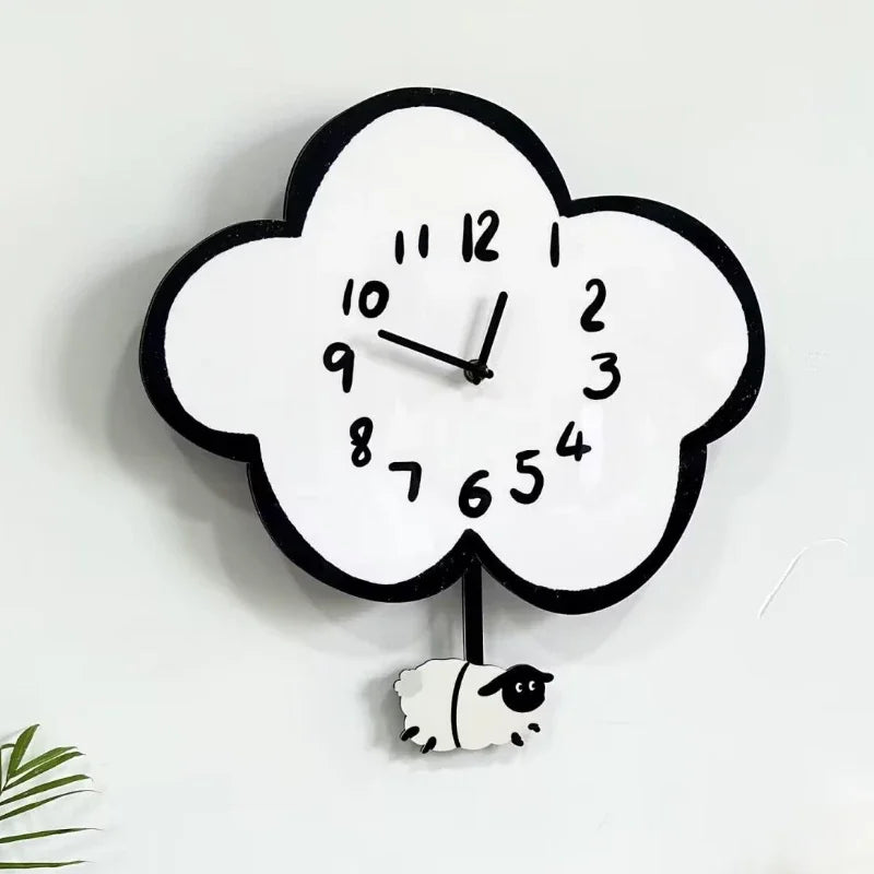 Wooden Cloud Wall Clock