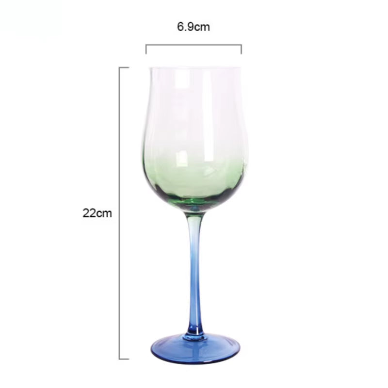 Flowers Bloom in the World 150-400Ml Goblet Artificial Blowing Red Wine Cocktail Champagne Cup Family Festival Drinkware Glass