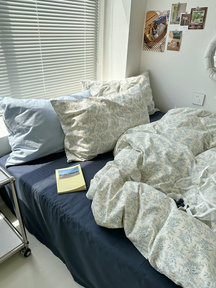 Small Flower Cotton Bed Sheet Set