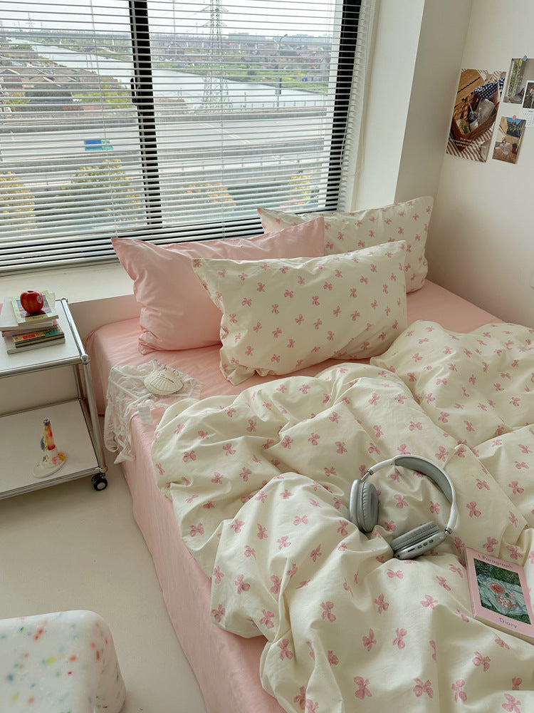 Small Flower Cotton Bed Sheet Set