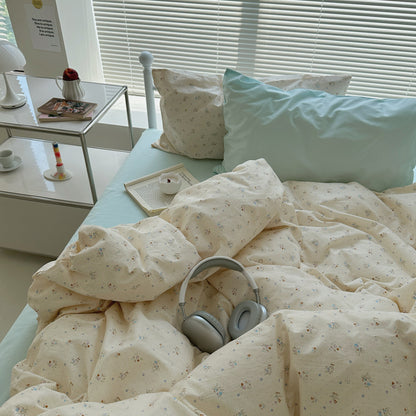 Small Flower Cotton Bed Sheet Set