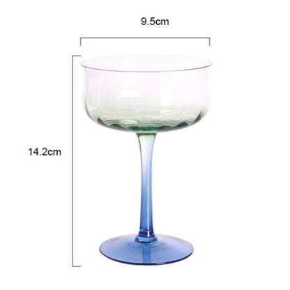 Flowers Bloom in the World 150-400Ml Goblet Artificial Blowing Red Wine Cocktail Champagne Cup Family Festival Drinkware Glass