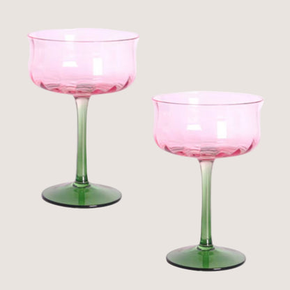 Flowers Bloom in the World 150-400Ml Goblet Artificial Blowing Red Wine Cocktail Champagne Cup Family Festival Drinkware Glass