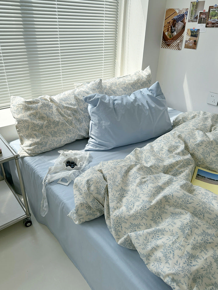 Small Flower Cotton Bed Sheet Set