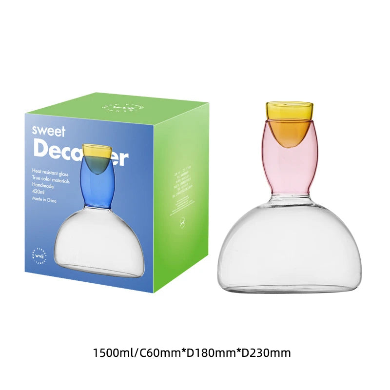 High Borosilicate Creative Multicolored Wine Goblet Glass