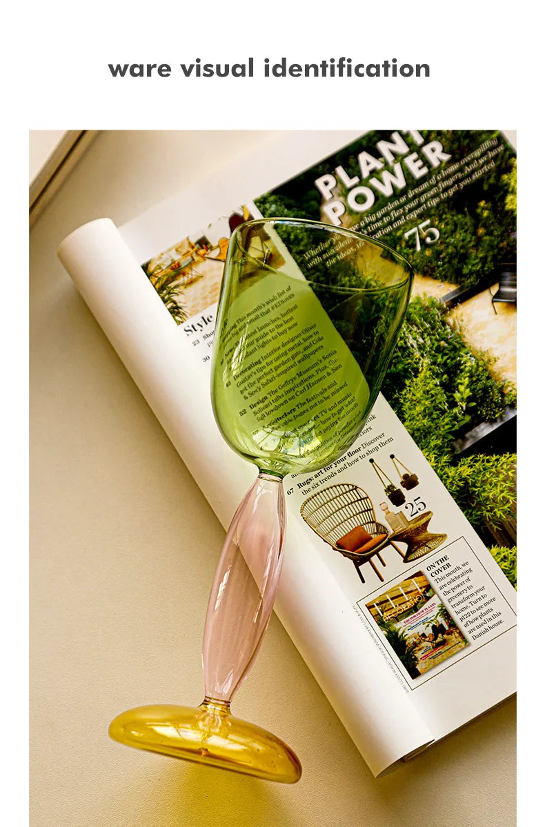 High Borosilicate Creative Multicolored Wine Goblet Glass