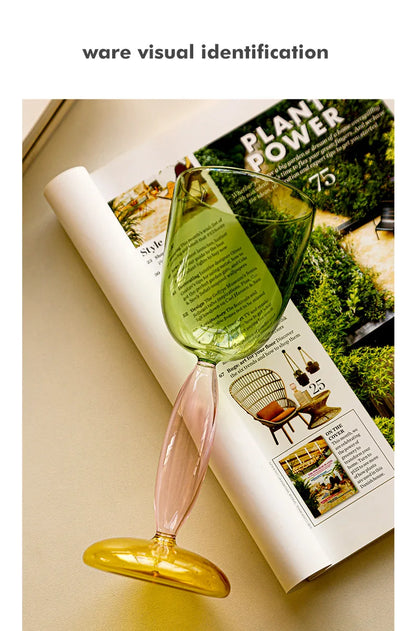 High Borosilicate Creative Multicolored Wine Goblet Glass