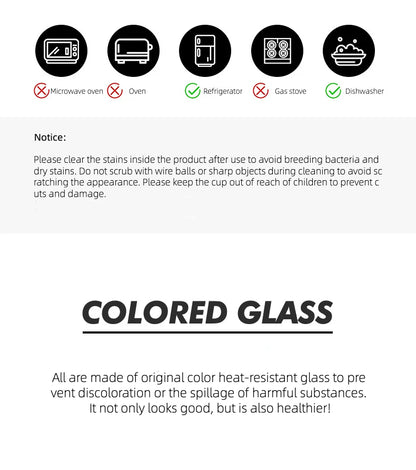 High Borosilicate Creative Multicolored Wine Goblet Glass