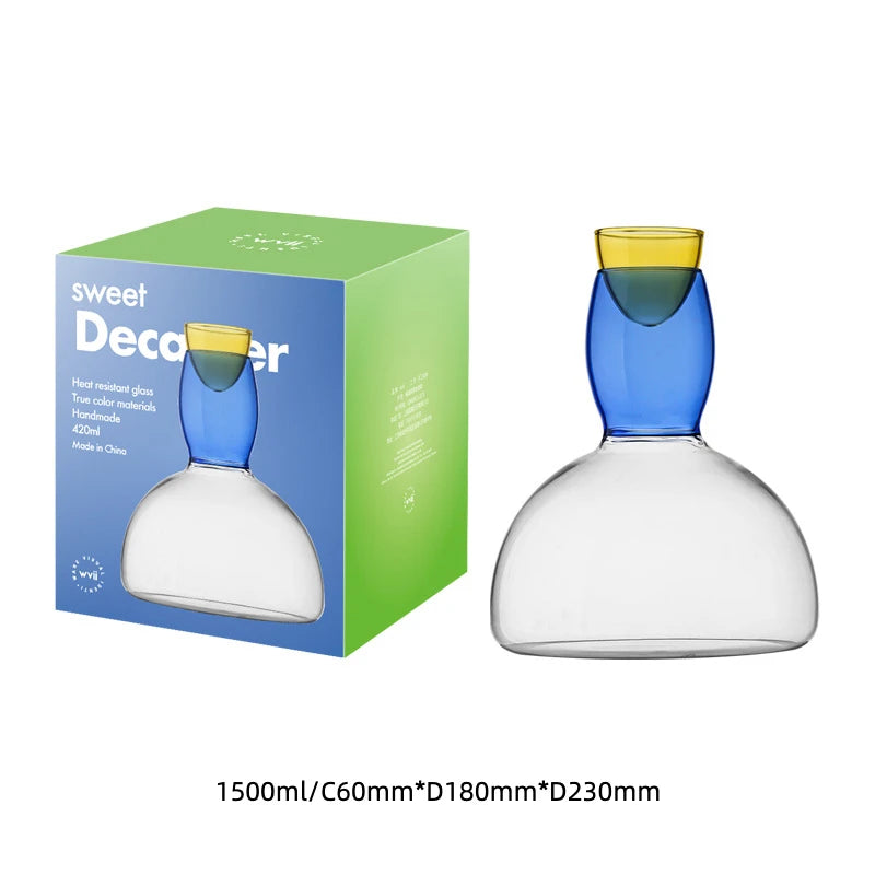 High Borosilicate Creative Multicolored Wine Goblet Glass