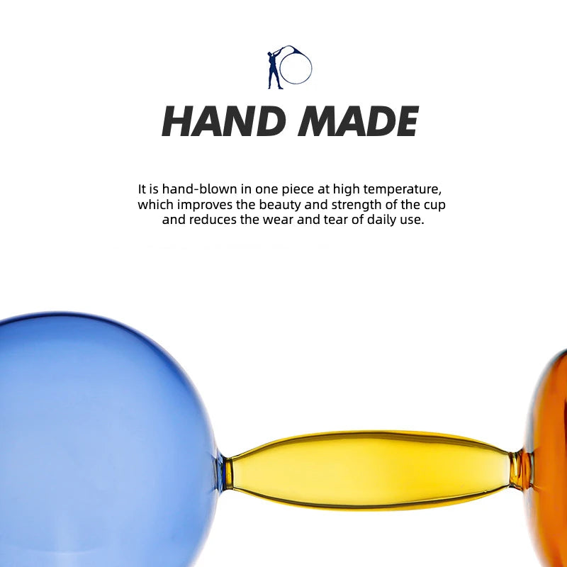 High Borosilicate Creative Multicolored Wine Goblet Glass