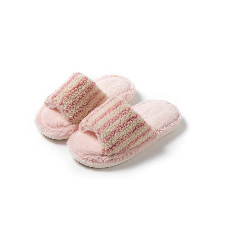 Autumn and Winter Striped  Women's Slippers