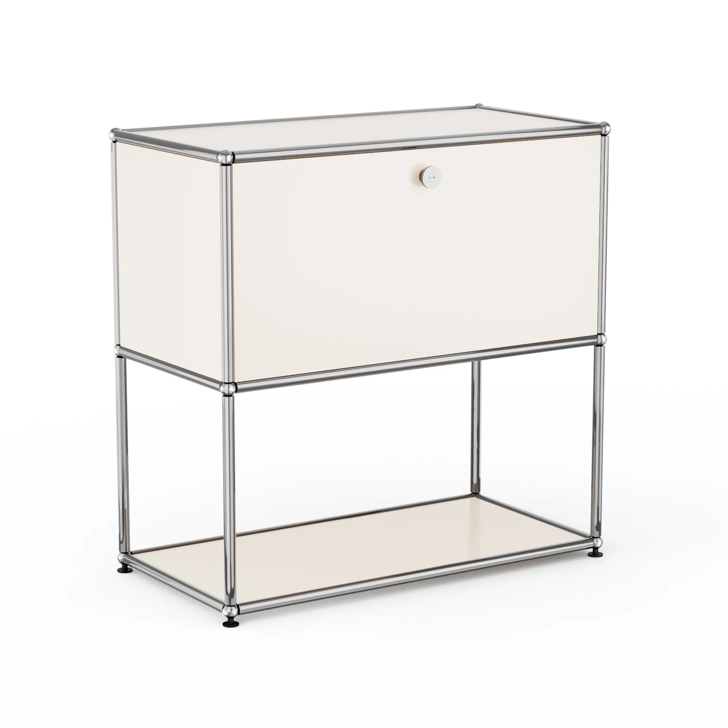 Modern Modular Nightstand with Open Storage