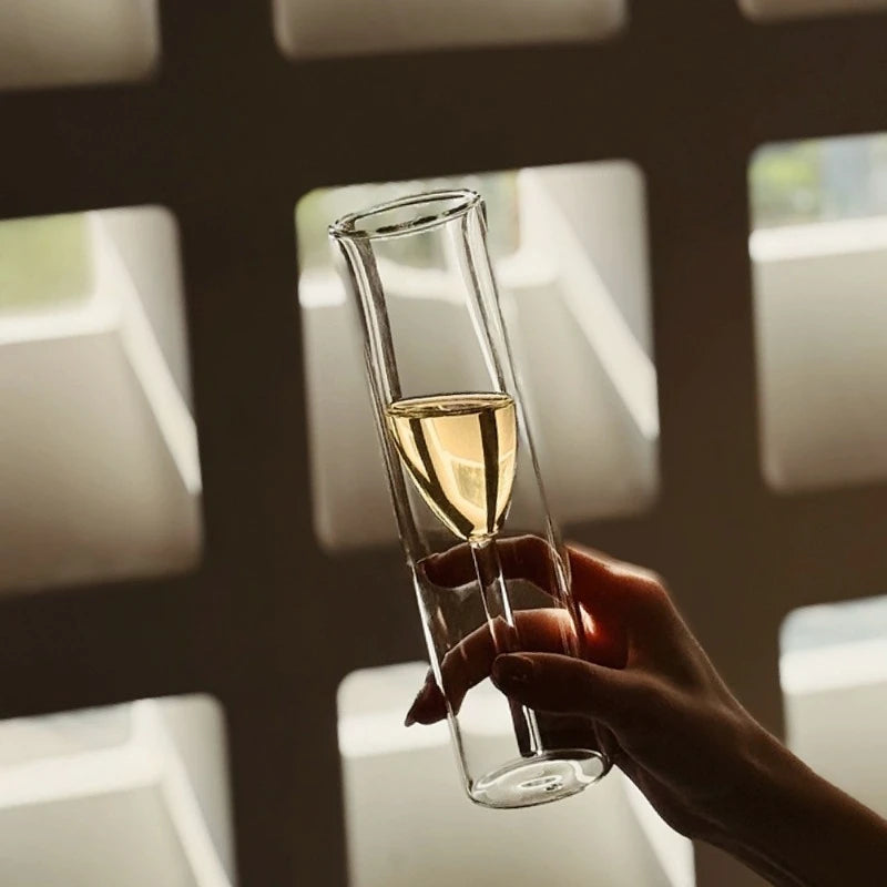 Double-Layer Borosilicate Champagne Glass