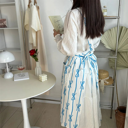 Ribbon Printed Apron