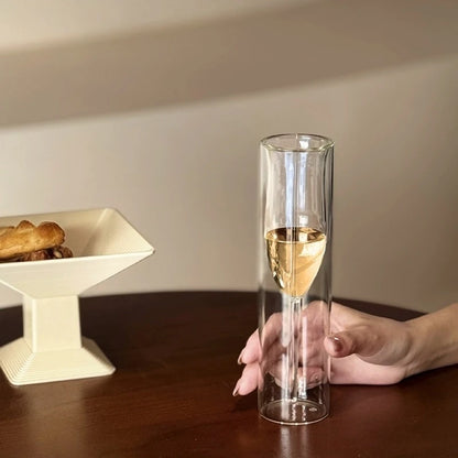 Double-Layer Borosilicate Champagne Glass