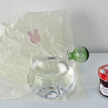 Heat Resistant Glass Mug with Spoon