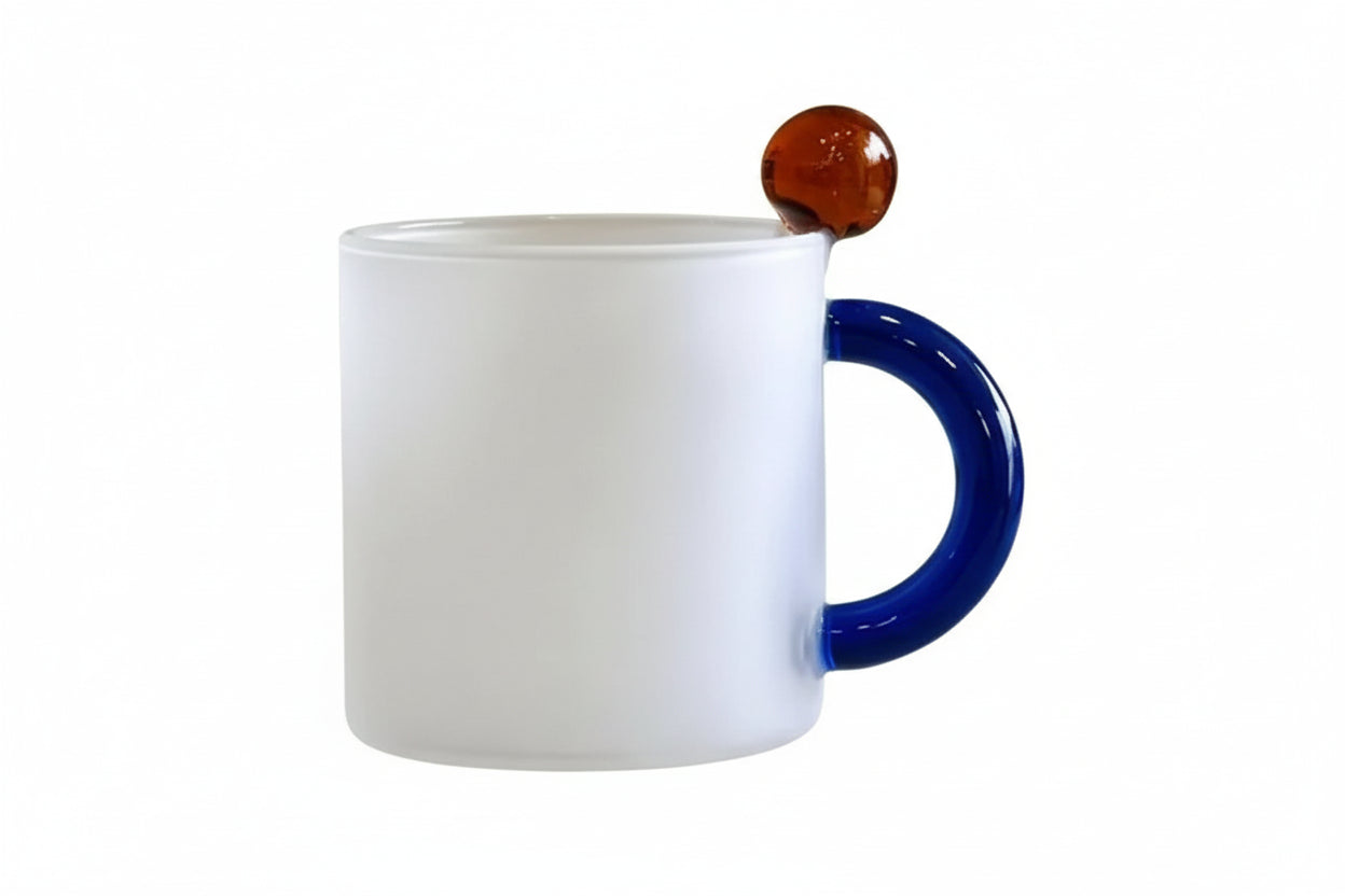 Frosted Glacier Mug with Color Accent Handle