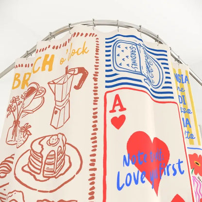 Hand Drawn Doodle Unique Shower Curtain