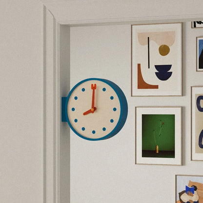 Retro Double-Sided Corner Wall Clock
