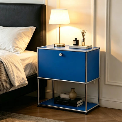 Modern Modular Nightstand with Open Storage