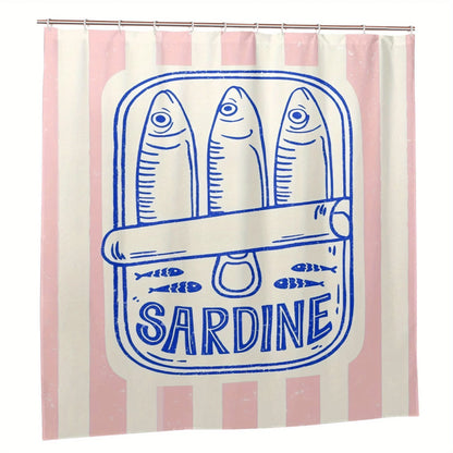 Fashionable Shower Curtain with Hooks