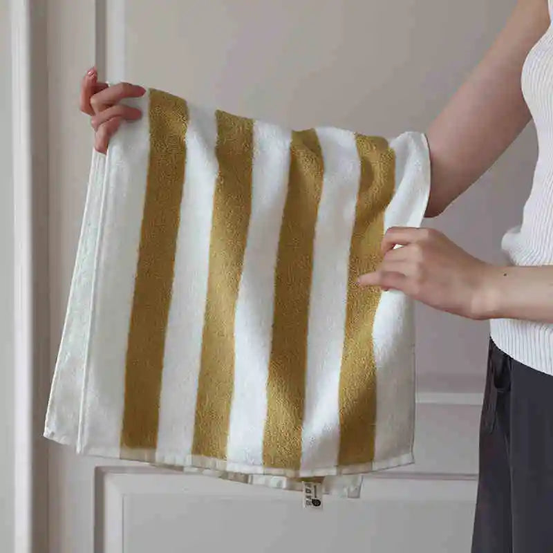 Retro Striped Cotton Towel