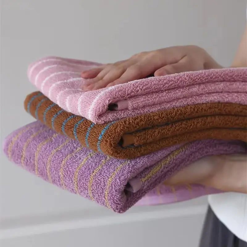 Retro Striped Cotton Towel