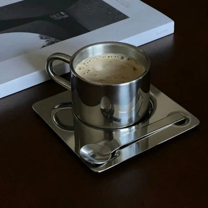 Stainless Steel Coffee Cup Set (3pcs)