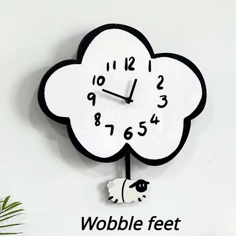 Wooden Cloud Wall Clock