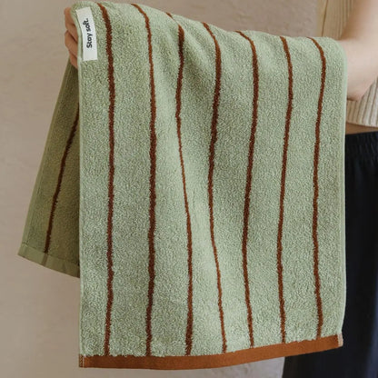 Retro Striped Cotton Towel