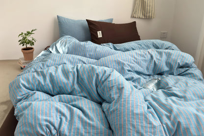 100%Cotton Striped Duvet Cover Set