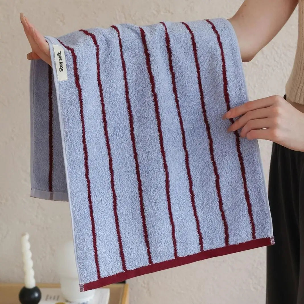 Retro Striped Cotton Towel