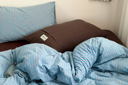 100%Cotton Striped Duvet Cover Set