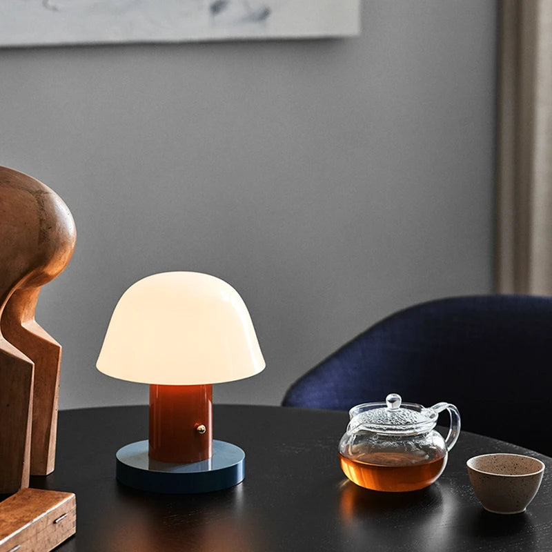 Rechargeable Mushroom LED Night Light with Touch Dimming