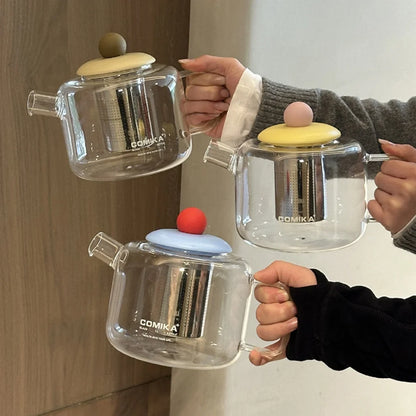 Heat-Resistant Borosilicate Glass Teapot (1000ml)