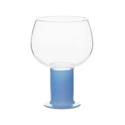 Big Capacity Cute Glass Goblet with Color Handle