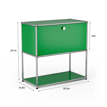 Modern Modular Nightstand with Open Storage