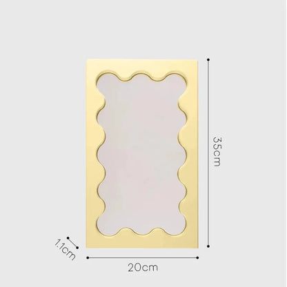 Rectangular Wavy Desktop Mirror