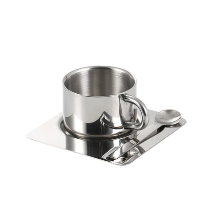 Stainless Steel Coffee Cup Set (3pcs)