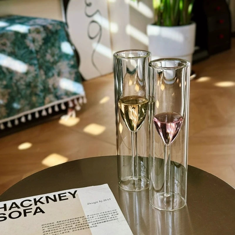 Double-Layer Borosilicate Champagne Glass