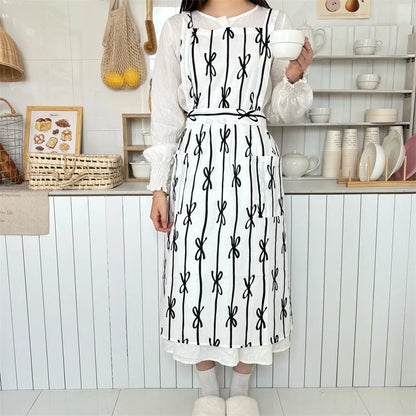 Ribbon Printed Apron