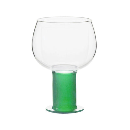 Big Capacity Cute Glass Goblet with Color Handle
