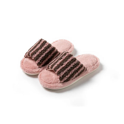 Autumn and Winter Striped  Women's Slippers