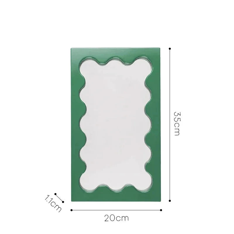 Rectangular Wavy Desktop Mirror