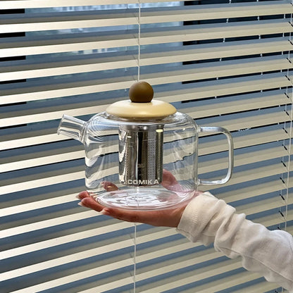 Heat-Resistant Borosilicate Glass Teapot (1000ml)