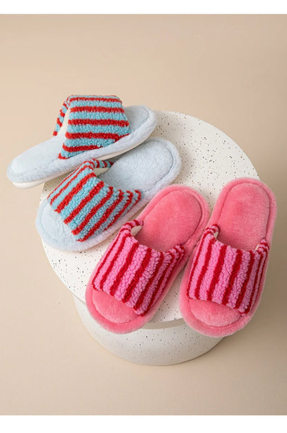 Autumn and Winter Striped  Women's Slippers