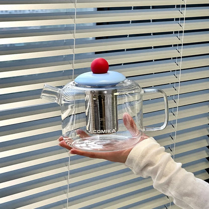 Heat-Resistant Borosilicate Glass Teapot (1000ml)
